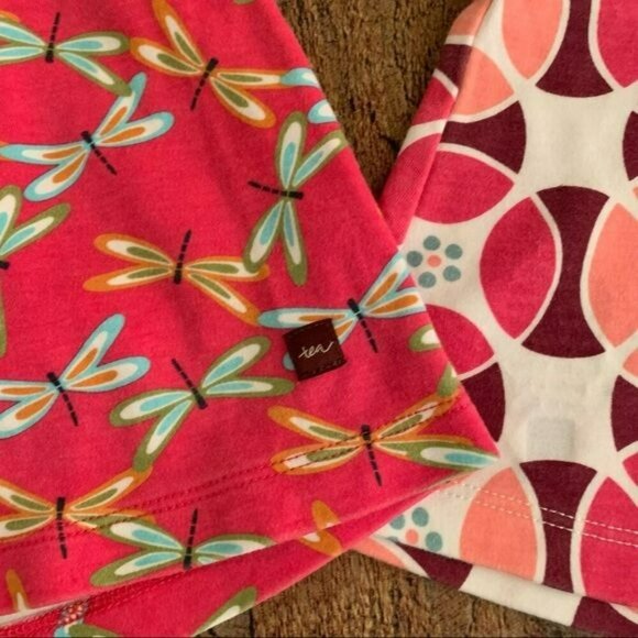 Tea Infants Dresses Set Of Two 3-6M Dragon Fly Collared Geometerical Colorful - Picture 8 of 10